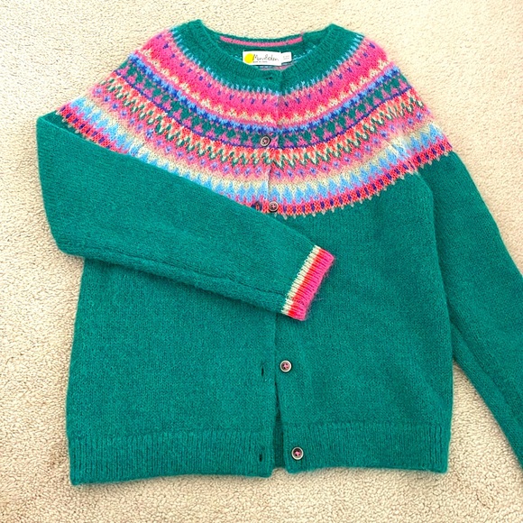 Mini Boden Sweaters - Mini Boden Girls: Fair Isle Cardigan size 9-10Y